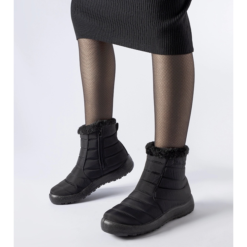 Crne Valparaiso vodootporne izolirane čizme za snijeg crna 1