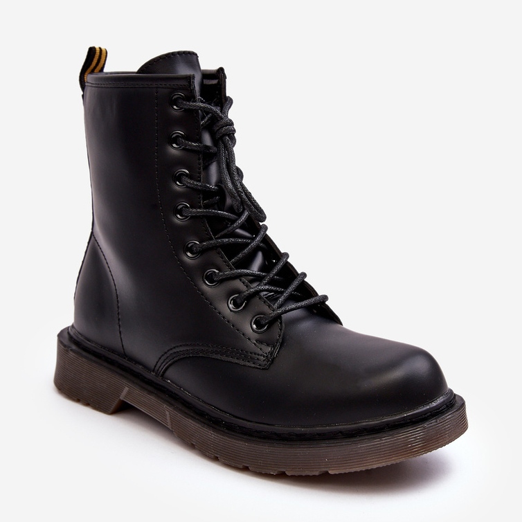 Ženske Trapper čizme s patentnim zatvaračem crne Mibrasa boje crno 1