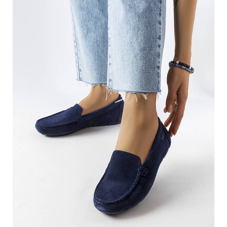 Big Star tamnoplave kožne mokasinke JJ274659 plava 1