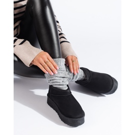 Crne Shelovet kratke čizme za snijeg s platformom crna 1