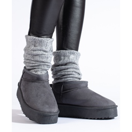 Sive Shelovet kratke čizme za snijeg s platformom siva 1