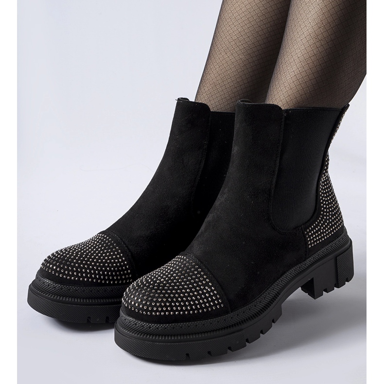 Crne gležnjače s eko antilop Grinzane cirkonima crna 1