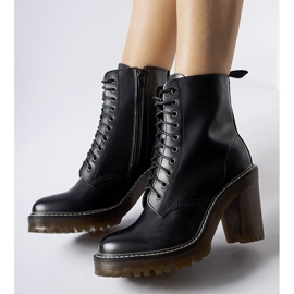 Ezio crne gležnjače na vezanje crno 1