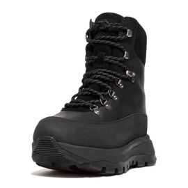 FitFlop Neo-D-Hyker vodootporne čizme za hodanje od tkanine/antilop W GP3-090 crno 1