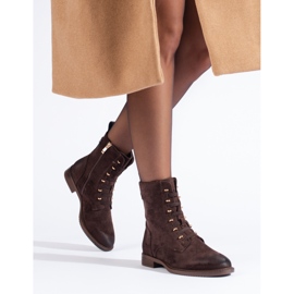 Shelovet smeđe ženske torbe od brušene kože smeđa 1