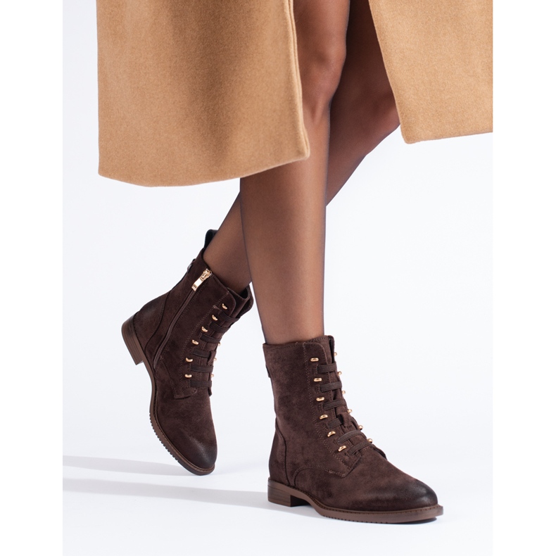 Shelovet smeđe ženske torbe od brušene kože smeđa 1