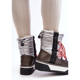 Ženske čizme za snijeg s debelim potplatom Vegan D.Franklin DFSH371006 Srebrna srebro 1