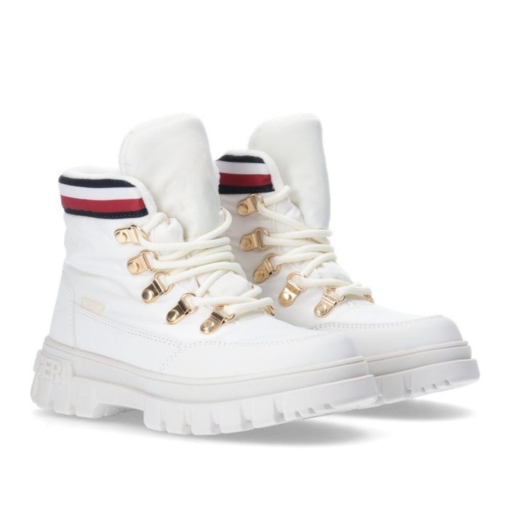 Tommy Hilfiger čizme na vezanje Ivory W T3A5-33062-1047101-101 bijela 1