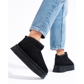 Shelovet ženske crne niske čizme za snijeg crna 1