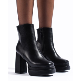 Shelovet crne gležnjače na visoku petu crna 1