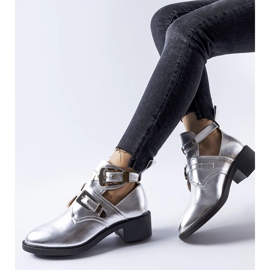 Svijetle metalik Ritaldi gležnjače s visokim izrezom srebro 1