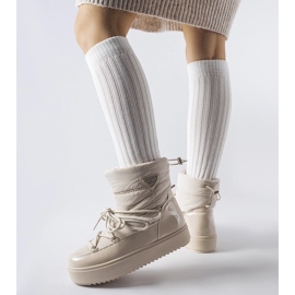 Bež izolirane čizme za snijeg s elastičnom Oslavia 1