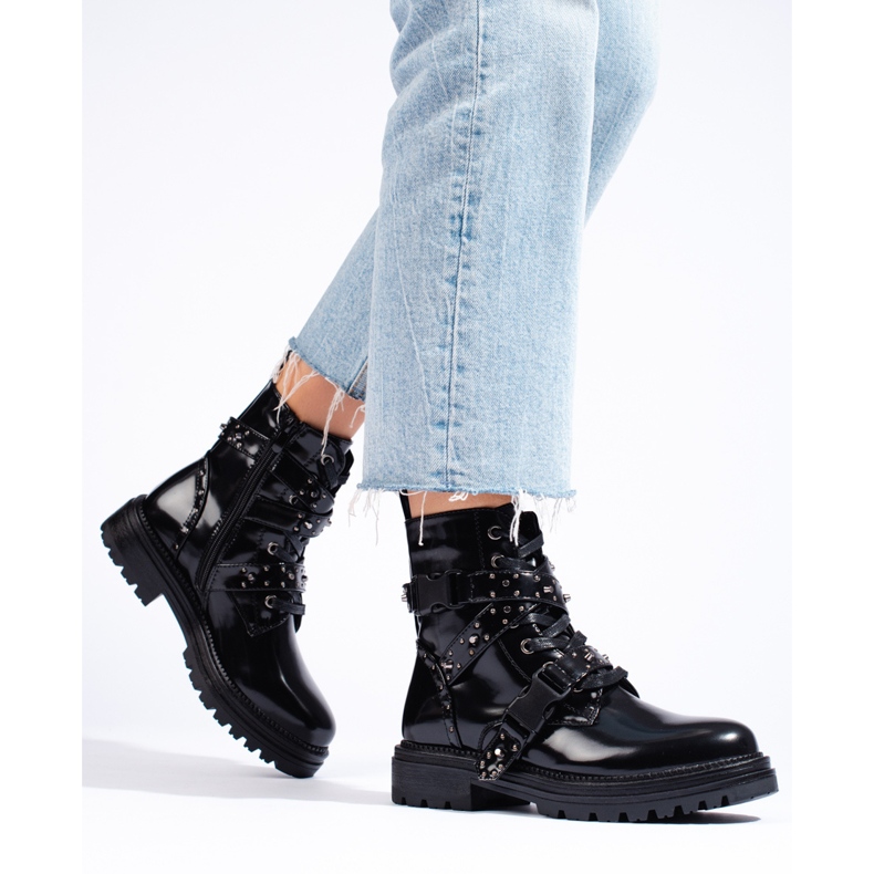 SHELOVET Lakirane crne ženske radnice crno 1