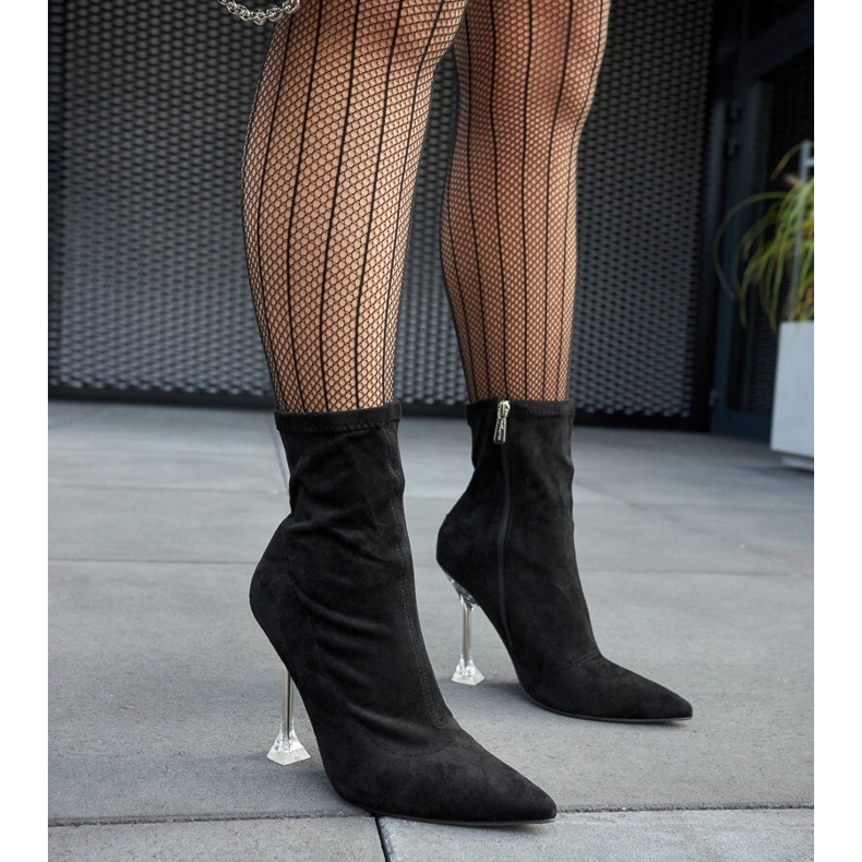 Ferguson crne gležnjače s ukrasnom petom crno 1