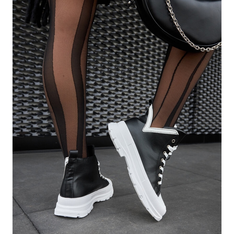 Crne Jose tenisice s visokom platformom crna 1