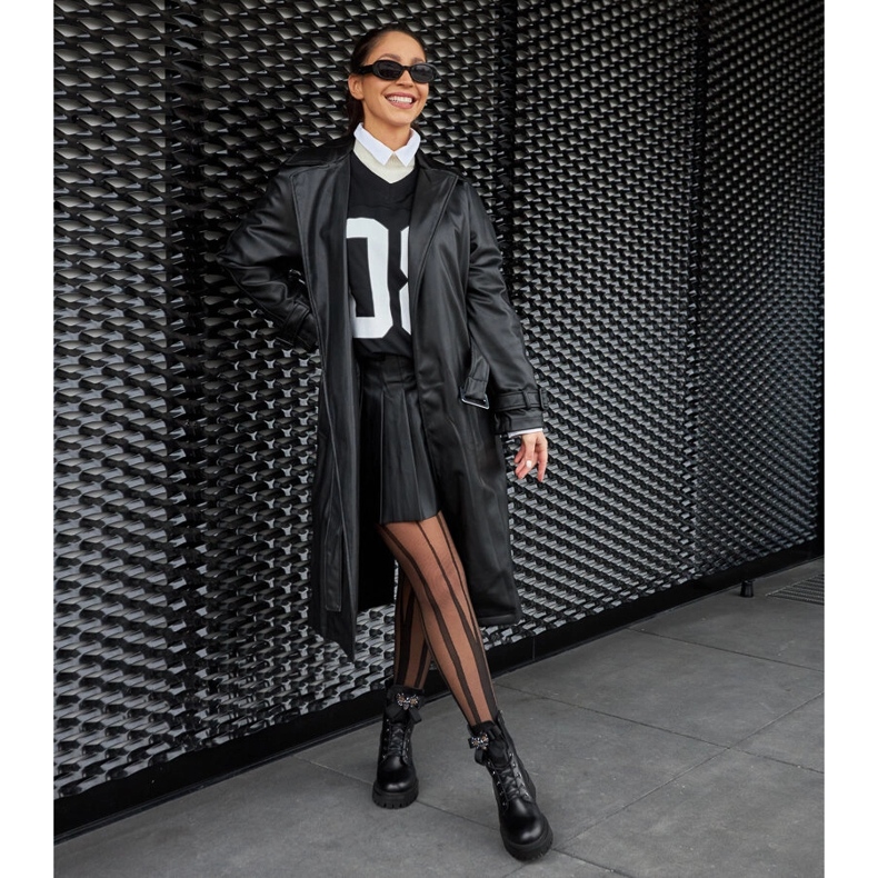 Karino crne kožne izolirane čizme crno 1