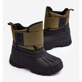 Dječje čizme za snijeg s čičak izolacijom Kaki Big Star MM374123 zelena 2