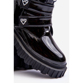 FR1 Lakirane, izolirane čizme za djevojčice, crna Rilina 1