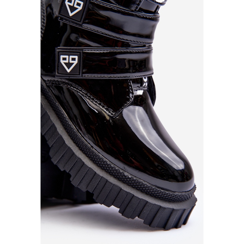 FR1 Lakirane, izolirane čizme za djevojčice, crna Rilina 1