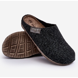 Muške kućne cipele Inblu papuče CR000015 tamnosive siva 4