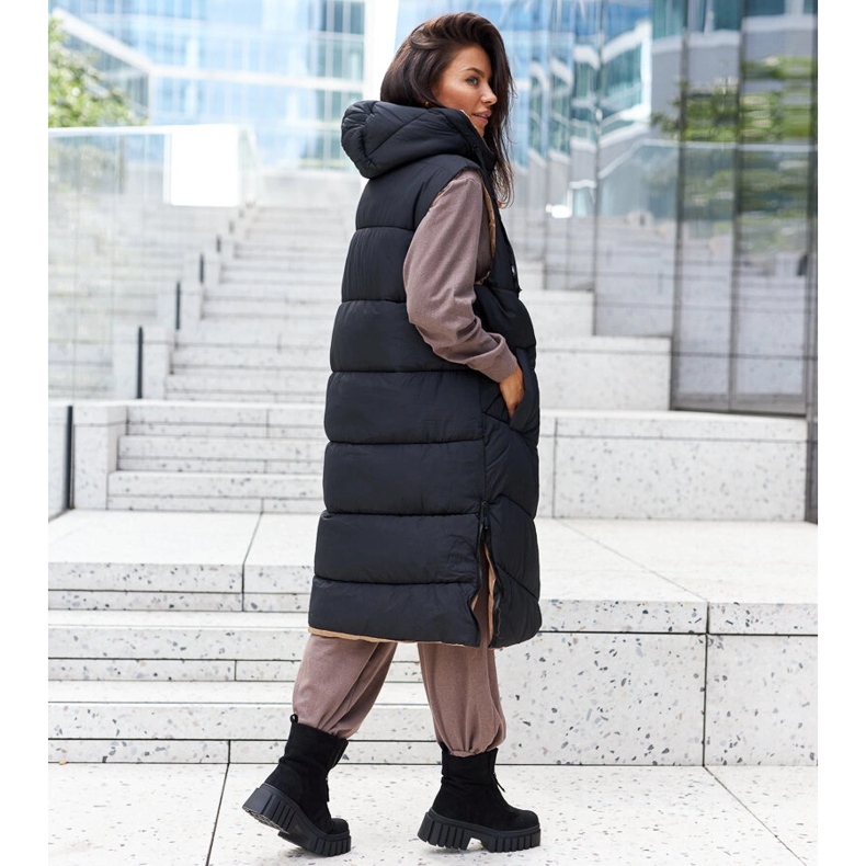 Crne izolirane gležnjače s Azzurra patentnim zatvaračem crno 2