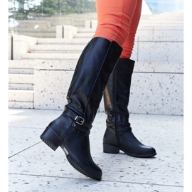 Crne visoke izolirane Aldisio čizme crna 1