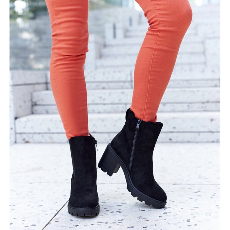 Caio crne izolirane gležnjače od eko antilop kože crno 1