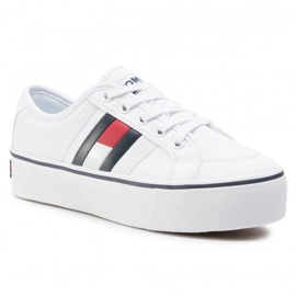 Tommy Hilfiger Tommy Jeans ravne tenisice sa zastavicama EN0EN00944-YBR bijela 1