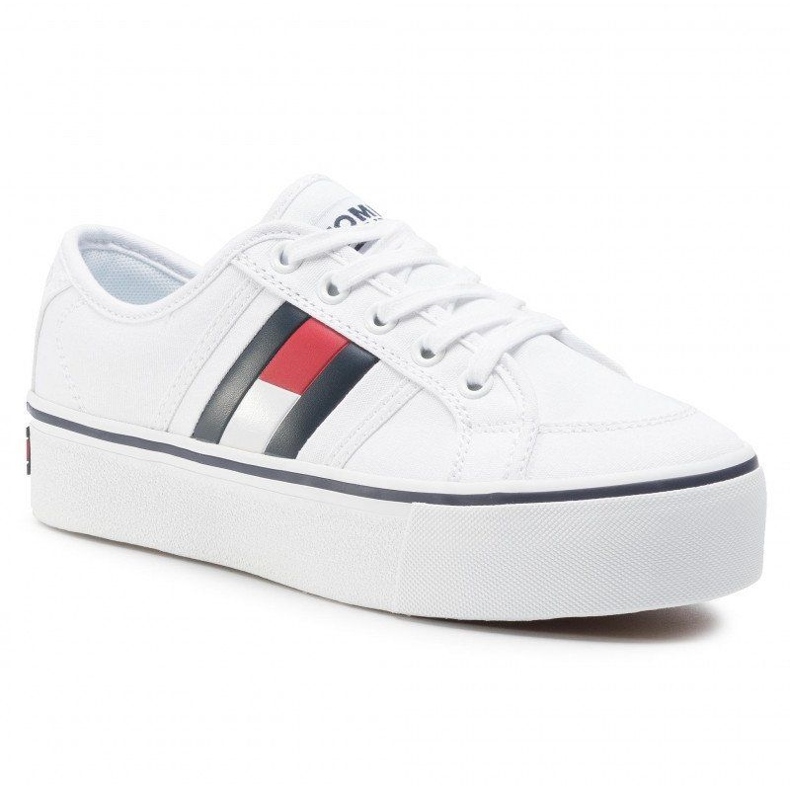 Tommy Hilfiger Tommy Jeans ravne tenisice sa zastavicama EN0EN00944-YBR bijela 1
