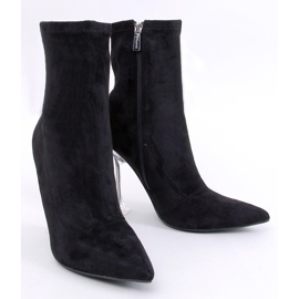 Merrisa Crne prozirne gležnjače na visoku petu crna 1