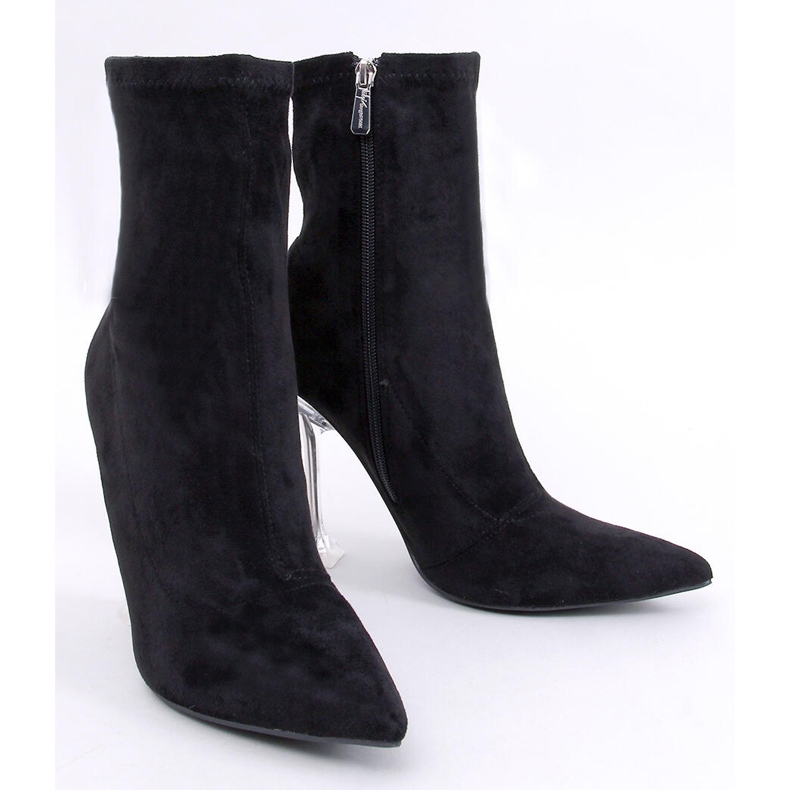 Merrisa Crne prozirne gležnjače na visoku petu crna 1