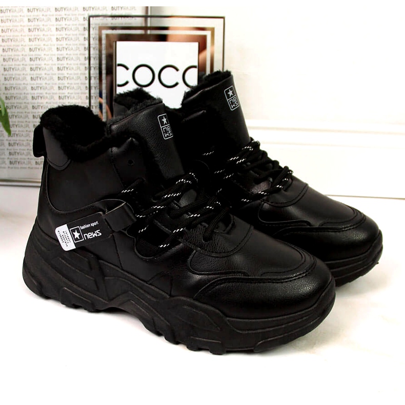 News Ženske izolirane tenisice Čizme za snijeg crne crna 3