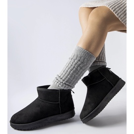 Guglielma crne izolirane kratke čizme za snijeg crno 1