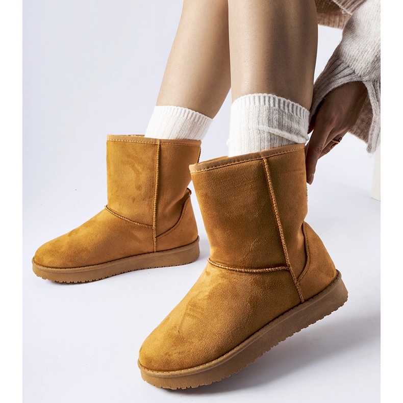 Klasične Libero čizme za snijeg s karamel izolacijom smeđa 1