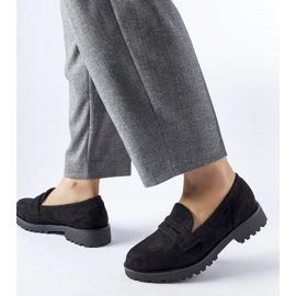 Crne klasične mokasine od eko antilop kože crno 1