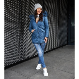 Bijelo-plave kožne tenisice bijela 2