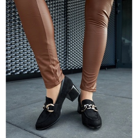 Crne salonke s blokom od eko antilop kože crna 1