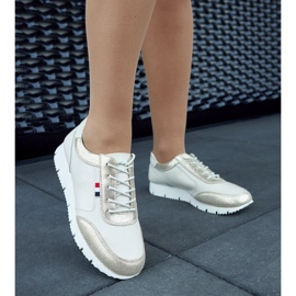 Bež kožne ženske tenisice Adelfo 1