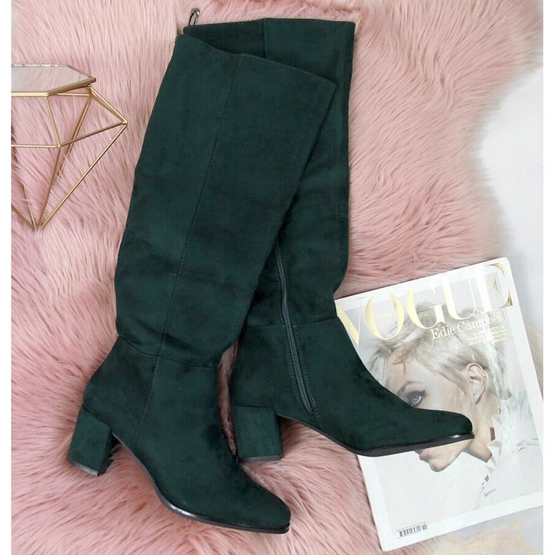 Zelene Sergio Leone tople ženske čizme na stup zelena 1