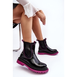 Ženske kožne Chelsea čizme Maciejka 06199 crne crno 1