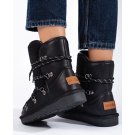 Tople crne shelovet ženske čizme za snijeg crno 1