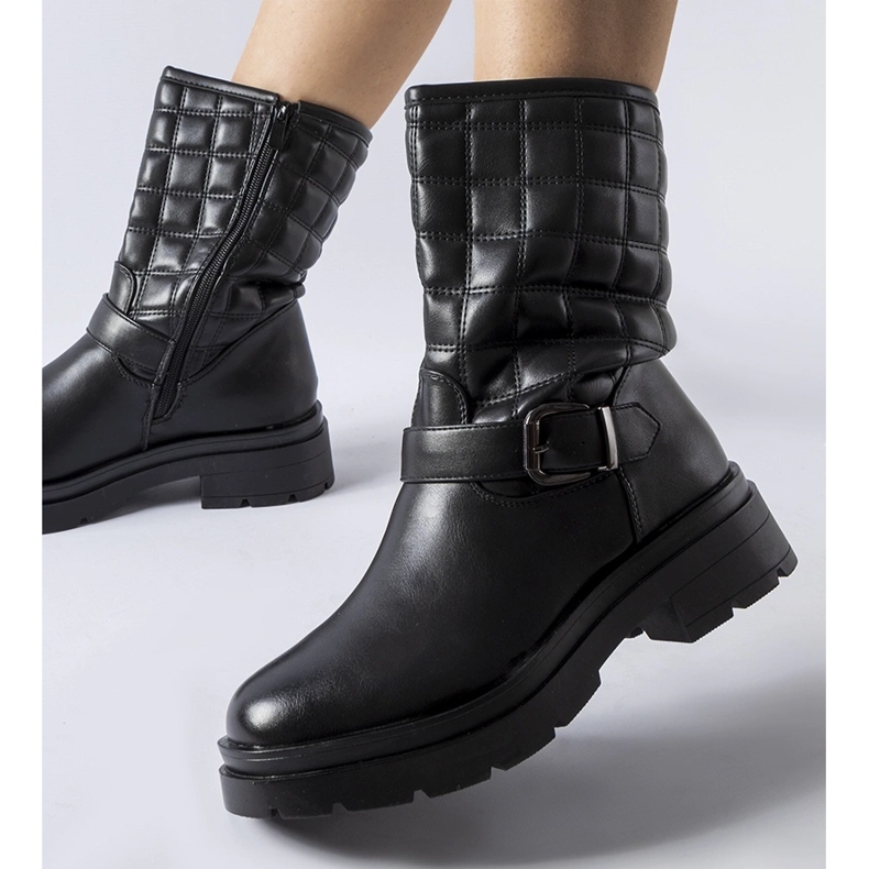 Bluffs crne prošivene gležnjače crna 1