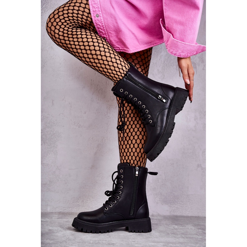 NEWS Radničke gležnjače s izolacijom od ekološke kože, crne crna 2