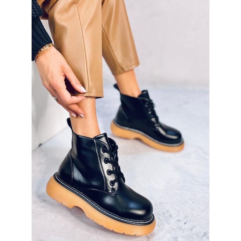 Gaia BLACK+Y bovver čizme crno 1