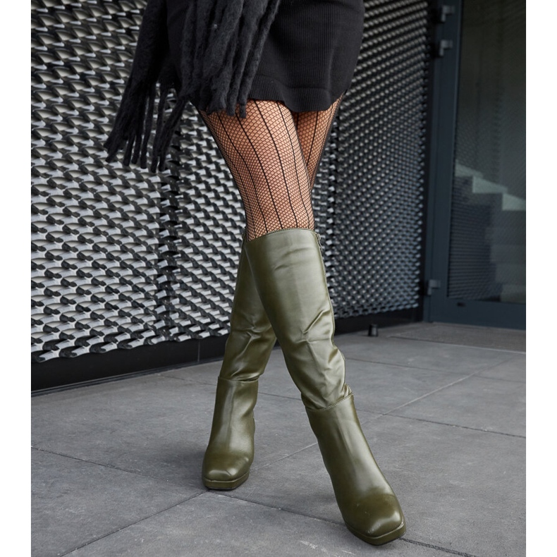 Zelene čizme s četvrtastim vrhom iz Biassona zelena 1