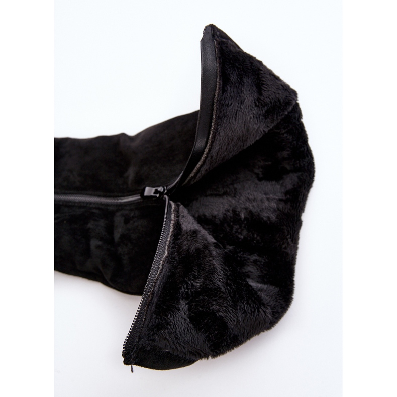 Ženske antilop čizme na platformu S.Barski, crne crna 1