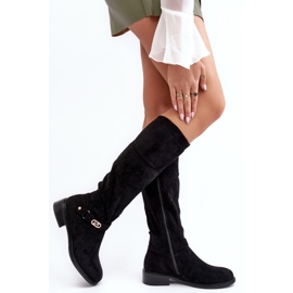 Izolirane antilop čizme s ravnom petom S.Barski HY07-31 crne crna 2