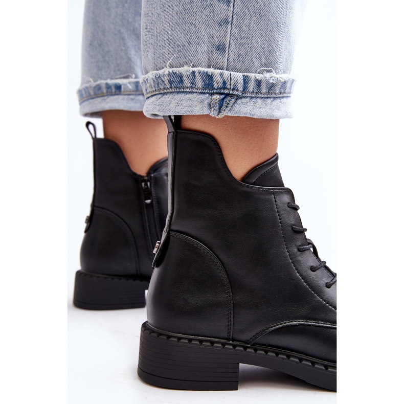 Klasične ženske ravne čizme crne Ballisa crno 1