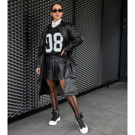 Crne Bolman tenisice s visokom platformom crno 1