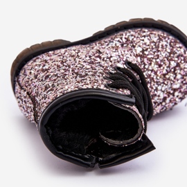 Dječje svjetlucave izolirane čizme s patentnim zatvaračem, ružičaste Saussa ružičasta 1